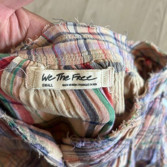 Free People Women's Lucy Cotton Button-Front Swing Blouse size S - Picture 5 of 9